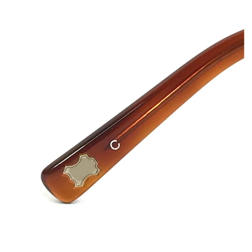 J.F. Rey Eyeglasses Frame JF2843 3000 Black Leather Brown Red Cat Eye 50-20-143